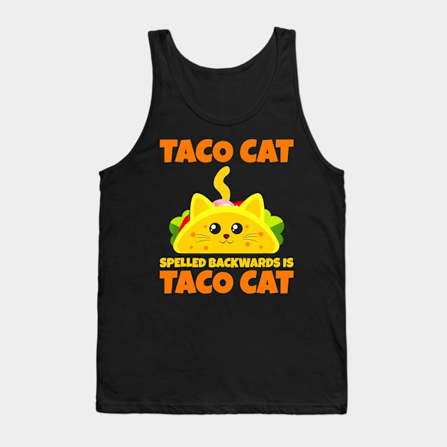 Tacocat Spelled Backwards Taco Cat Cinco De Mayo Tank Top by CovidStore